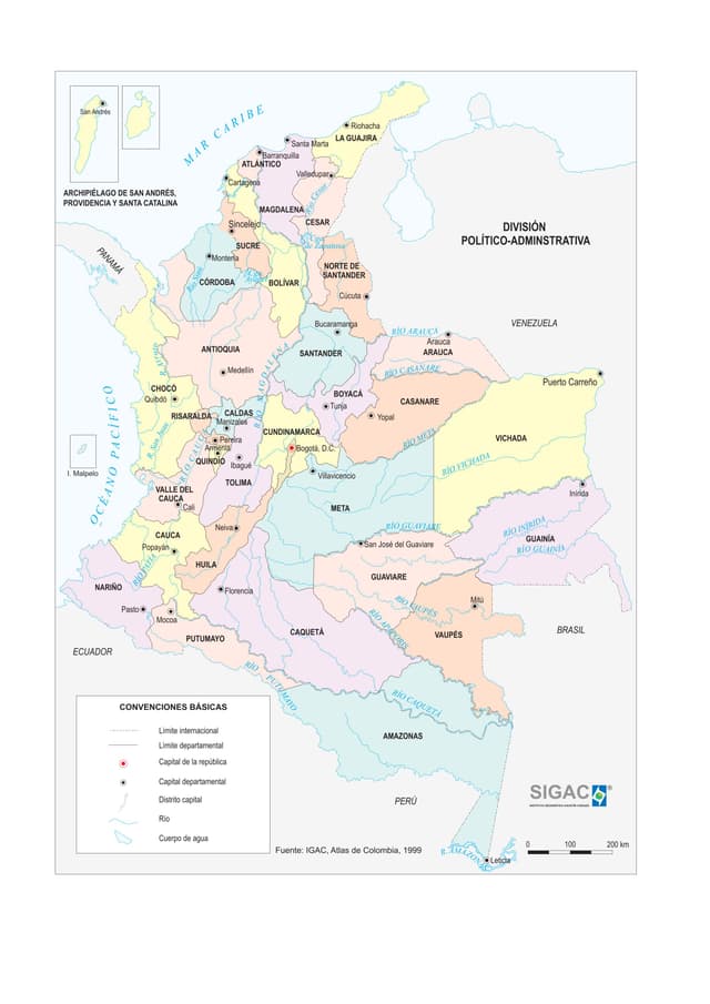 Imagen de Mapa Oficial Político Administrativo de Colombia